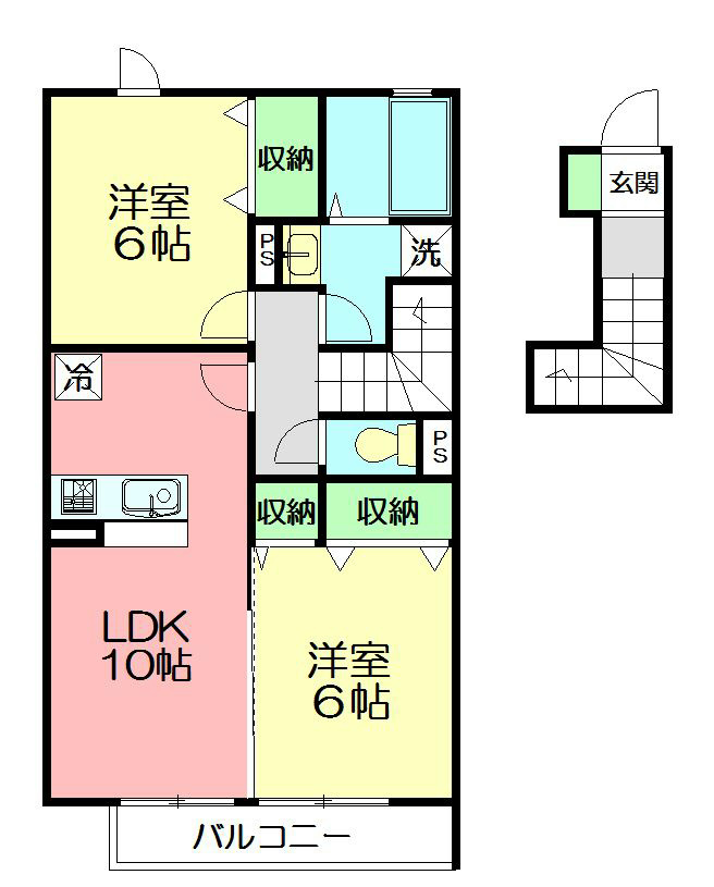 ラマージュⅢ 202号室 間取り