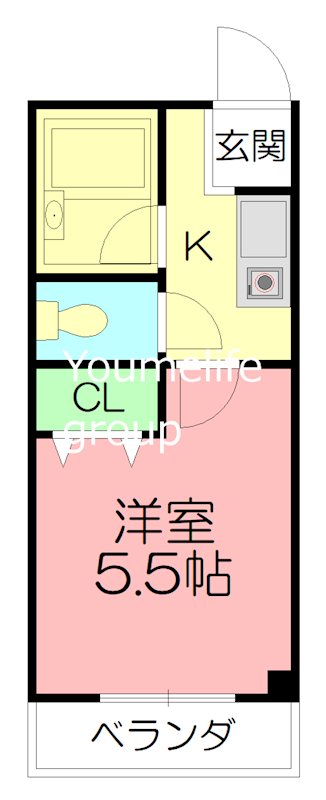 タミーハイツ本厚木 507号室 間取り