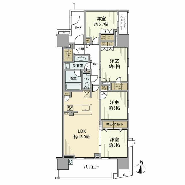 グレーシア藤沢鵠沼 00号室 間取り