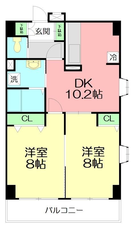アバンサール湘南 502号室 間取り
