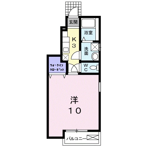 プラシード 101号室 間取り