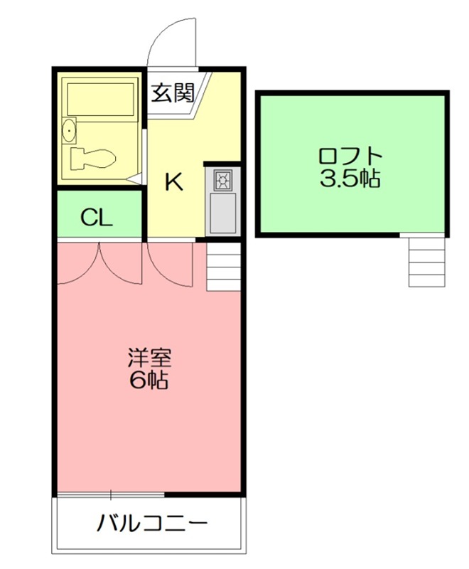 アスール 103号室 間取り