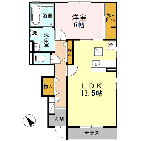 フォレスト 103号室 間取り