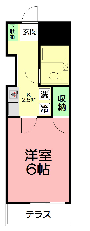シャトードゥショコラ 202号室 間取り