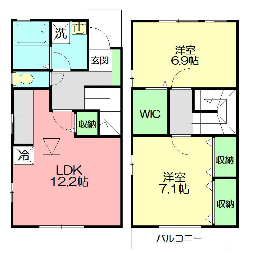 ファミールシバタ２ 101号室 間取り