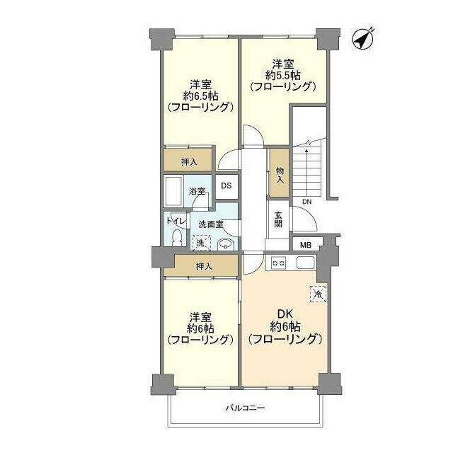 東急ドエルフェニックス 717号室 間取り