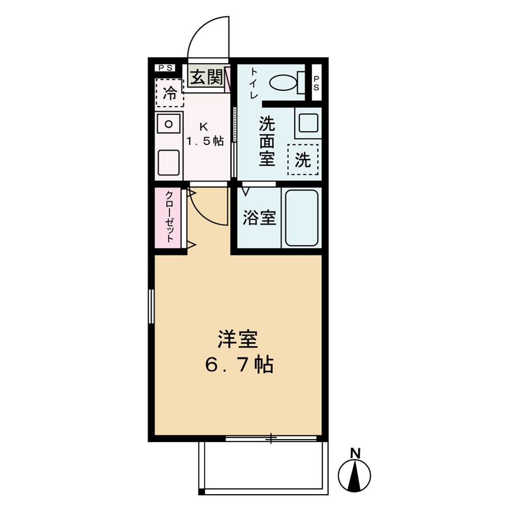 T-Nest 101号室 間取り