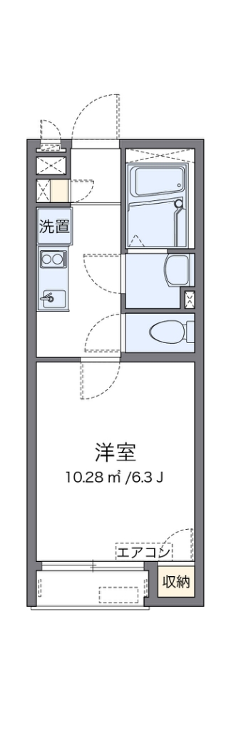 レオネクストイーストハイム 102号室 間取り