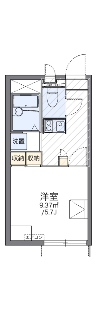レオパレスサンレジデンス湘南 101号室 間取り