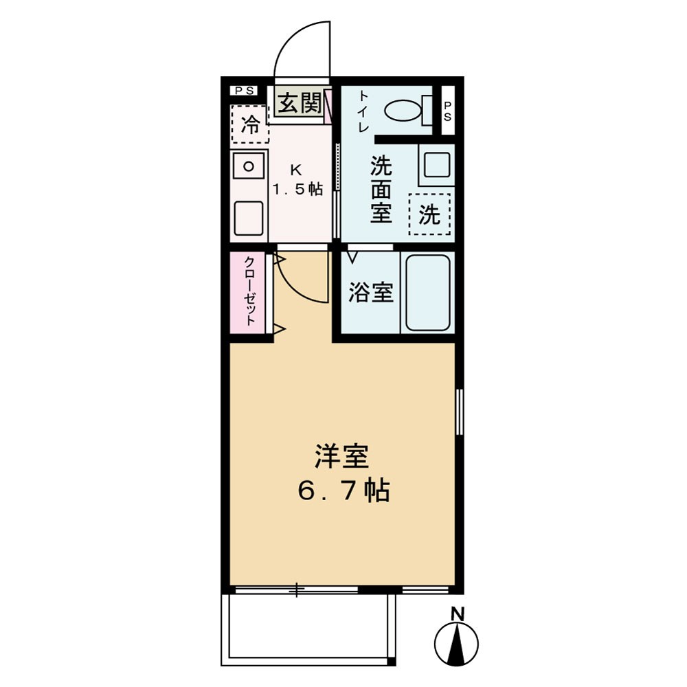 T-Nest 104号室 間取り