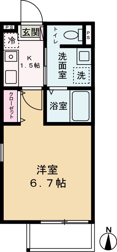 T-Nest 201号室 間取り