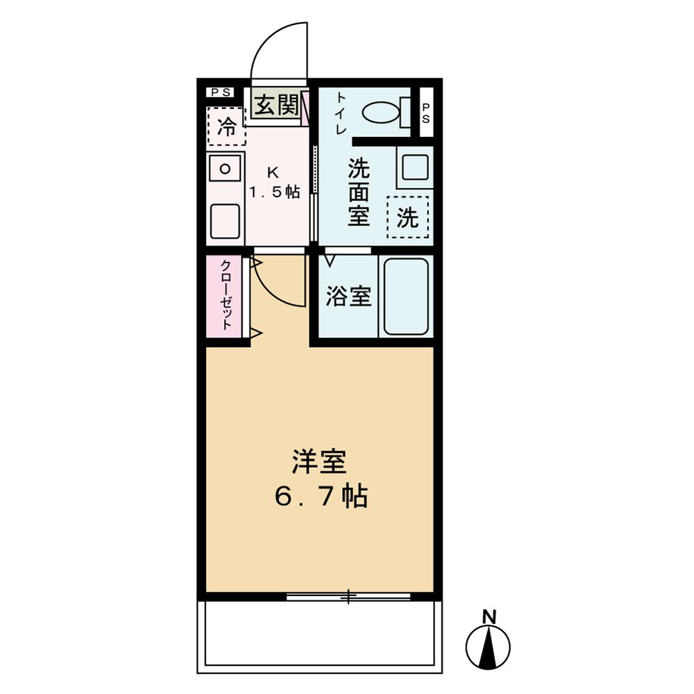 T-Nest 203号室 間取り