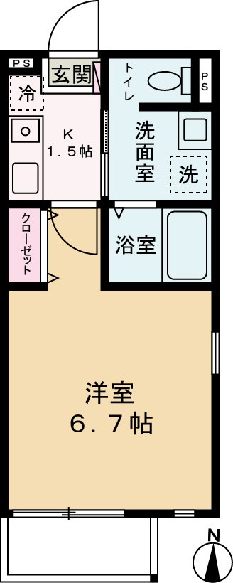 T-Nest 204号室 間取り