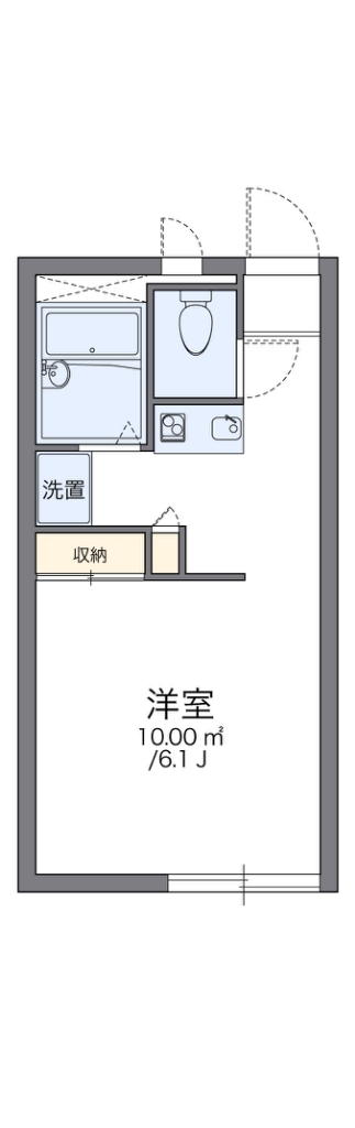 レオパレス白山 102号室 間取り