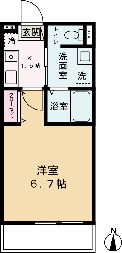 T-Nest 302号室 間取り