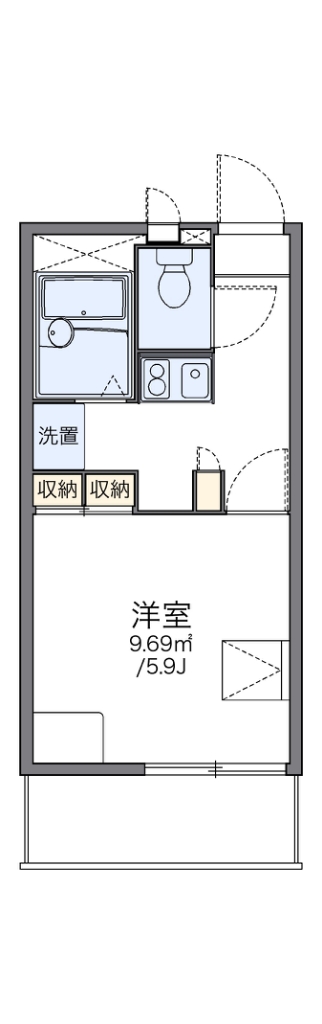 レオパレスラッキーハイムＴ 203号室 間取り