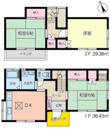 舞岡町3638-7貸家 間取り