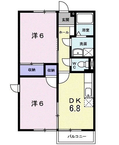 メイデンハイム 205号室 間取り
