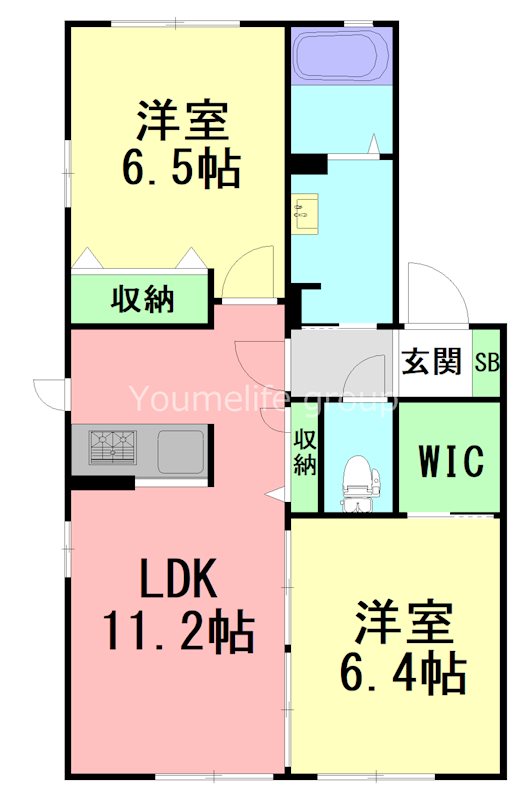 ソレイユ湘南　Ａ 102号室 間取り