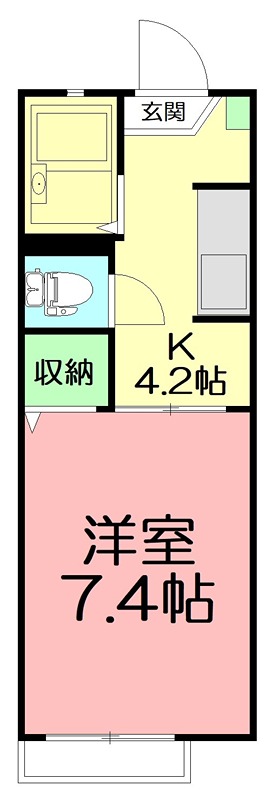 クロワール湘南 00202号室 間取り