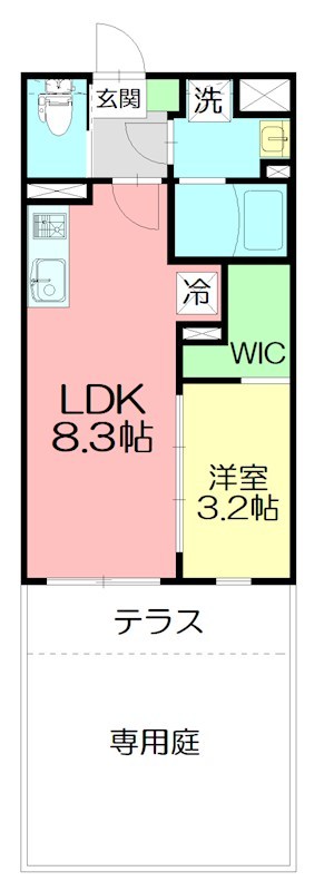 Dracaena 湘南台(ドラセナ　ショウナンダイ）   104号室 間取り
