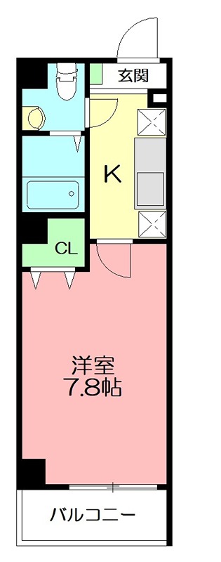 アップワード本厚木 801号室 間取り