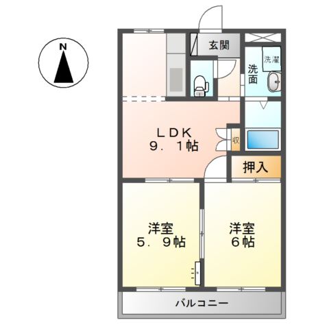 リヴィエール宮前 間取り