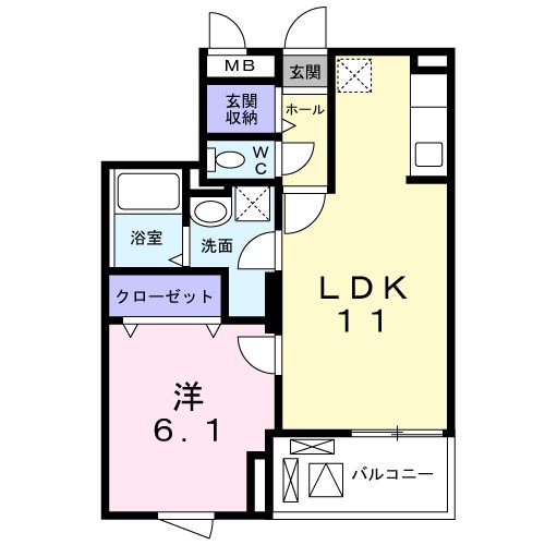 プレステージア 203号室 間取り
