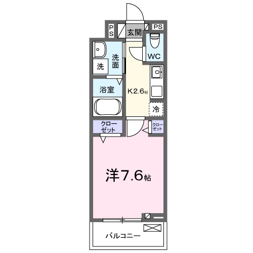 リシェス中田東 204号室 間取り