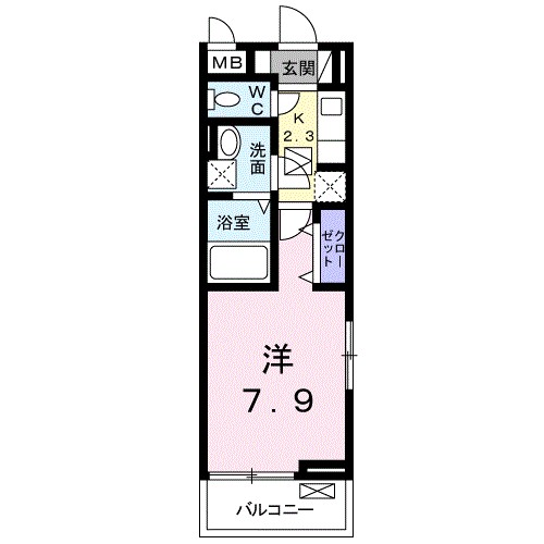 クリエンテⅤ 101号室 間取り