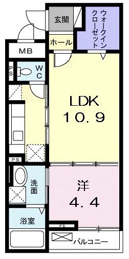 グローリアクエント 101号室 間取り