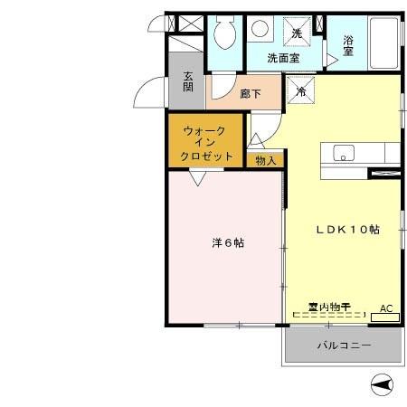 エスポワール 202号室 間取り
