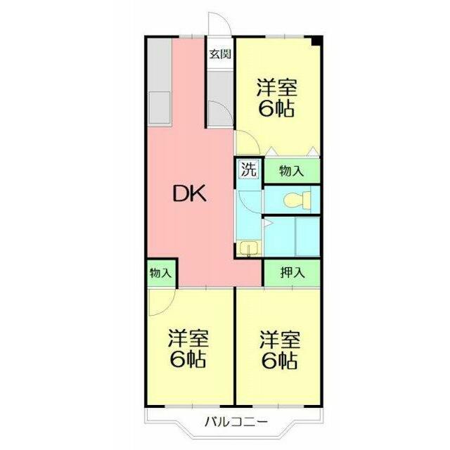 ボヌール秦野Ⅰ 413号室 間取り