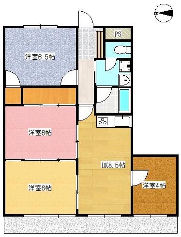 シャトー中曽根 202号室 間取り