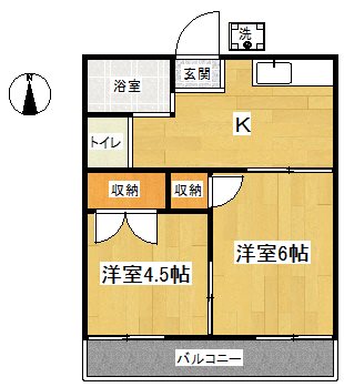 第二長沼ハイツ 103号室 間取り