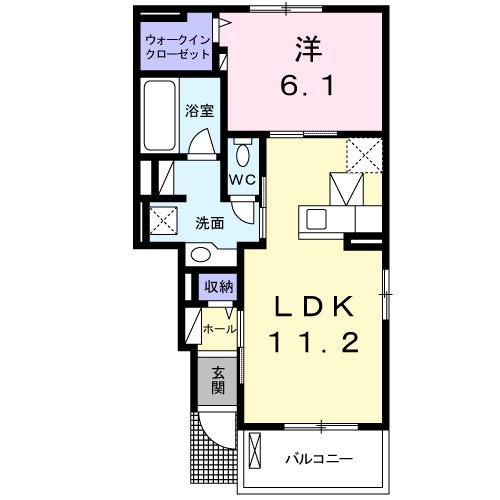 プラッツフォンフレイデ 104号室 間取り