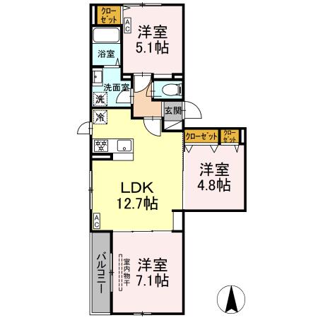 Stella Maris 東海岸 202号室 間取り