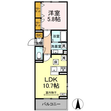 Stella Maris 東海岸 101号室 間取り