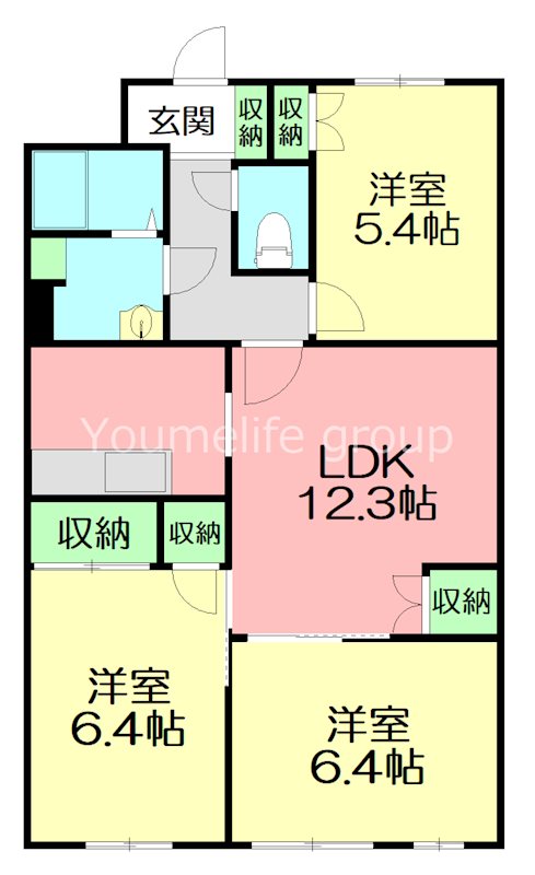 アルシオネ 101号室 間取り