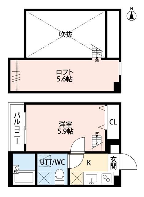 Ferris座間 101号室 間取り
