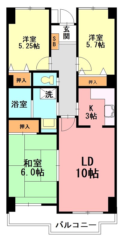 ロイヤルステージ弥生台 403号室 間取り