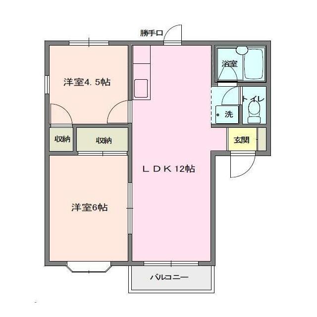 第６木村ハイツ 202号室 間取り