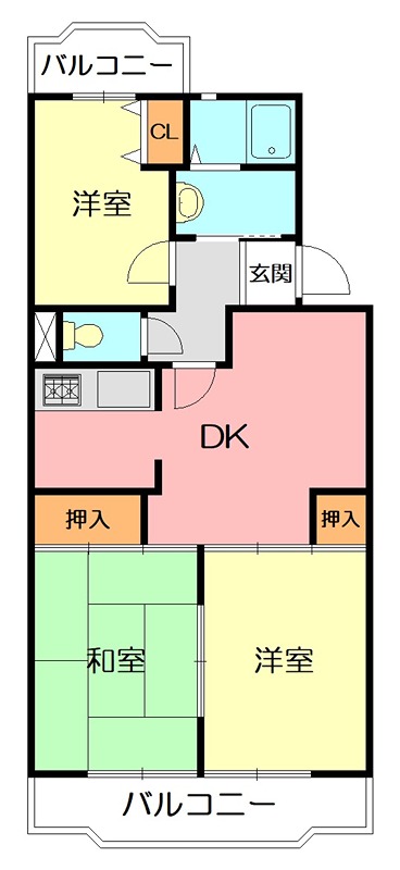 第2スペランザ大住 401号室 間取り