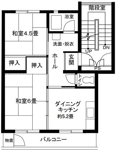 戸塚深谷 19号棟 1921号室 間取り