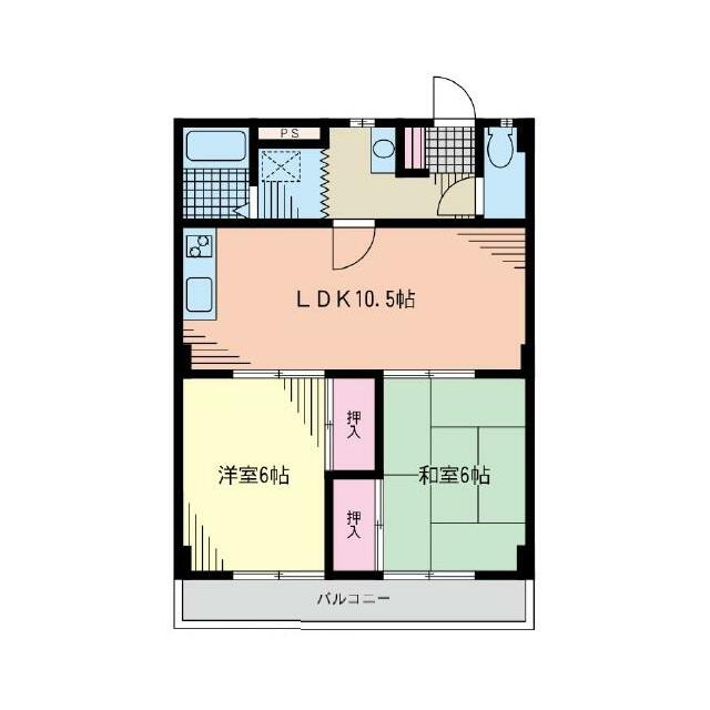 五島ハイツ 203号室 間取り