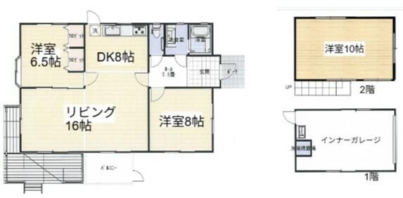 鳶尾５丁目ガレージ付き戸建 間取り