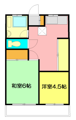 山口ハウスビル 501号室 間取り