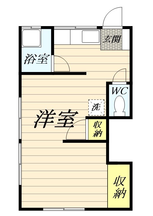 松嶋荘 203号室 間取り