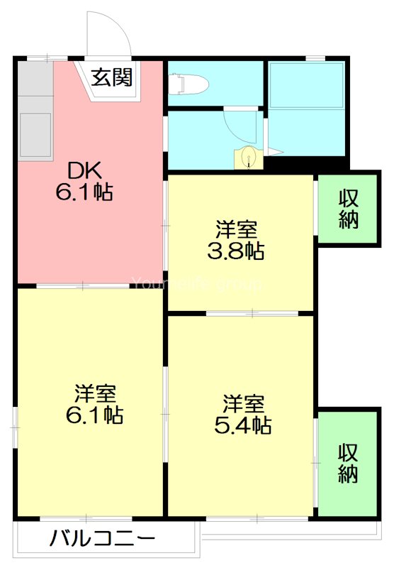 本在寺荘 103号室 間取り
