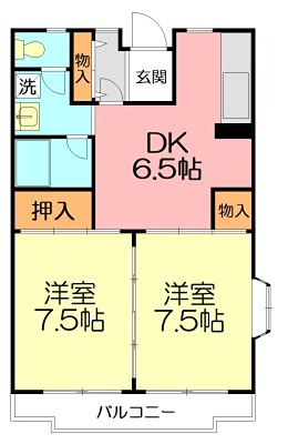 クリテリオン厚木 104号室 間取り